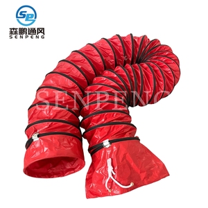 300mm di alta qualità resistente all'usura rosso PVC condotto dell'aria ad alta temperatura <span class=keywords><strong>flessibile</strong></span> di ventilazione <span class=keywords><strong>flessibile</strong></span> resistente al condotto dell'aria di scarico - Product Image 5