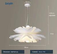 Lustre en forme de pétale de style crème nordique, luminaire de plafond pour protéger les yeux, pour salon, chambre à coucher, salle à manger, décoration de la maison