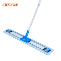 Balai serpillière en aluminium léger avec bande magique, cadre en microfibre, 60cm, 90cm, contrôle professionnel de la poussière, balai plat et sec pour sols en béton