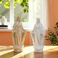 Fabricant OEM d'objets artisanaux en résine, figurine religieuse catholique élégante et pratique en polyrésine, statue, sculpture de la Vierge Marie