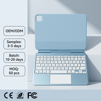 Casing Keyboard Ajaib Aluminium Alloy OEM/ODM untuk iPad Pro 11 M4/M5 dengan Penutup Magnetik dan Fitur Auto-Sleep