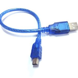 Cable de datos Hw Mini USB a USB de 30 cm, 3A, carga rápida estándar, material de PVC - Product Image 1