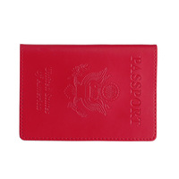 Portefeuille pour passeport en cuir PU rouge personnalisé, couvre documents de voyage de luxe, porte-cartes, étui pour passeport américain, porte-monnaie