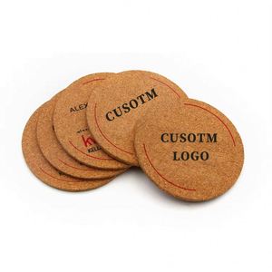 Sous-verres et tapis ronds et carrés personnalisés avec logo imprimé sur mesure, 9 cm, 10 cm, 4 pouces, en liège pour la maison - Product Image 4