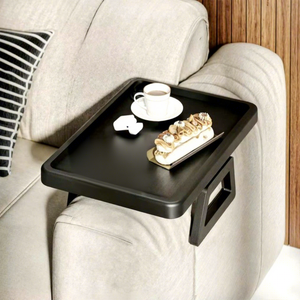 Bandeja de Almacenamiento Tallada en Madera, Diseño Moderno, Forma Rectangular, Diseño Flexible y Funcional, Fácil de Limpiar, para Sofá - Product Image 1