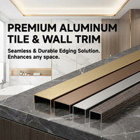 Profilé décoratif en acier inoxydable en forme de U pour carrelage mural, bande de finition pour coins de carreaux en céramique