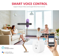 Prise murale intelligente Wi-Fi universelle pour téléphone portable, contrôle sans fil, prise électrique murale pour la maison, 15A