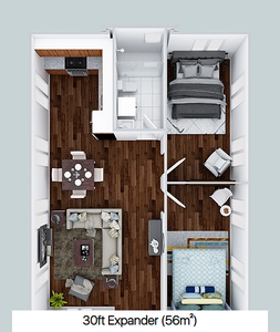 Prefab Trung Quốc thép xách tay 20ft 40ft prefab di động Tiny Modular Kit Homes nhà đúc sẵn vận chuyển container Khung bộ phận - Product Image 3