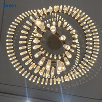 Lustre en verre de luxe moderne nordique, luminaire carré long personnalisé pour la décoration intérieure d'hôtel, de hall d'entrée, de bar, de villa, de salle d'escalier