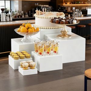 Hot Sale Square Cake and Dessert <b>Display</b> <b>Box</b>, Birthday Party Hall Dessert and Fruit White <b>Display</b> <b>Box</b> - Product Image 1