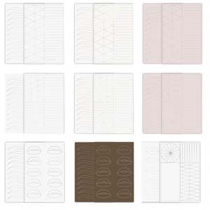 แผ่นฝึกหัดสักคิ้วถาวร สีผิวชมพู สำหรับฝึกสักปาก คิ้ว ลายเส้นไมโครเบลดดิ้ง พิมพ์สองด้าน ชุดอุปกรณ์ PMU - Product Image 2