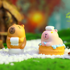 New Brown Series Capybara PVC Keychain Cartoon Toy <strong>Action</strong> <strong>Figure</strong> Vinyl Face Pendant Animal Theme Ages 4-6 Blind Box Bag - Product Image 3