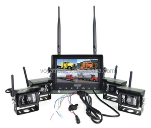 Moniteur 7 pouces avec système de caméra de recul sans fil AI BSD, système de caméra étanche à vision quadruple, système de surveillance sans fil pour véhicule - Product Image 3