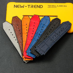 Correa <span class=keywords><strong>Hublot</strong></span> de Cuero Genuino con Hebilla de Acero Inoxidable Accesorios de <span class=keywords><strong>Reloj</strong></span> de Lujo para <span class=keywords><strong>Hombre</strong></span> y Mujer Banda con Base de Caucho - Product Image 3