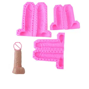 W762 prodotti per adulti pene torta di compleanno silicone dick candela stampo sapone fatto a mano stampo per cioccolato stampo dildo per candela