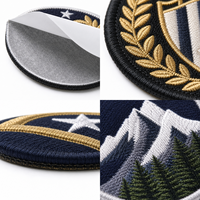 Écussons en Tissu Grand Format Anime Dorés de Créateur, avec Logo de Marque Brodé Personnalisé à Repasser
