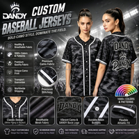 Maillots de baseball personnalisés pour femmes grandes tailles, marque Dandy, imprimés, en tissu Spandex/Polyester respirant, vente en gros