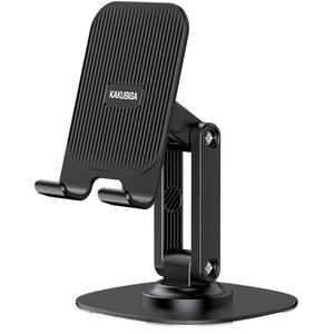 Kakusiga Foldable Table Smartphone Stand Black Adjustable Desk <b>Holder</b> for Phone and <b>Tablet</b> - Product Image 1