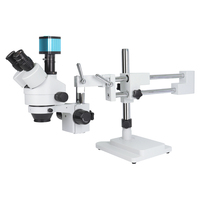 SANQTID Dual Arm Bracket PCB Dental Trinocular Optique Stereo Digital Microscope Mobile Phone Repair Jewelry Identification