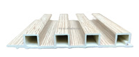 Panel de decoración de pared WPC alternativo de madera para exteriores, revestimiento de pared Exterior de Casa impermeable con diseño de grano de madera