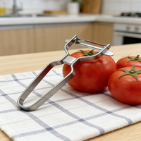 2-in-1 keukenproduct aardappel- en groenteschiller, fruit- en groentegereedschap, volledig roestvrijstalen schilmesje met snijder