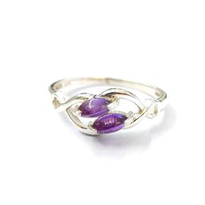 แหวนมหัศจรรย์ แหวนเงินแท้ 925 ประดับพลอยแอมะทิสต์ แหวนทำมือ คอลเลคชั่นแหวนสวยๆ เครื่องประดับเงิน ราคาขายส่ง - Product Image 1