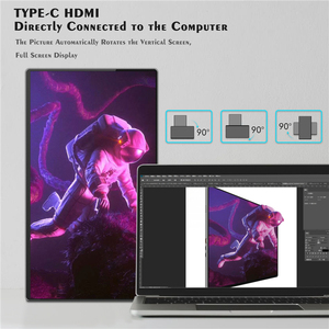 15.6 "tự động xoay cuốn sách PS4 X-BOX Màn hình rộng 4k cảm ứng xách tay màn hình trọng lực - Product Image 4