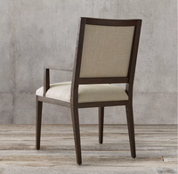 Fauteuil de salle à manger Rhoohill personnalisé, style américain, luxe moderne, dossier haut, pour intérieur