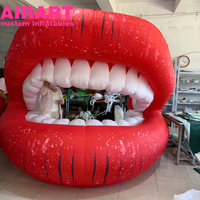 Bouche gonflable décorative pour la Saint-Valentin, lèvres rouges gonflables pour événements festifs