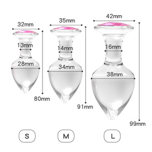 Sumbat anal kaca non-logam latihan vagina <span class=keywords><strong>dilator</strong></span> anal steker keluar dari produk seks - Product Image 6