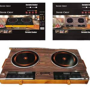 เตาไฟฟ้าเซรามิกแบบสองหัวเตา Silver Crest 3500W ควบคุมแบบสัมผัส ลายไม้ - Product Image 5