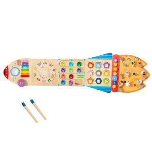 Nuevo Juguete Montessori Multifuncional, Tablero <span class=keywords><strong>de</strong></span> Actividades, Interacción Padres-Hijos, Cohete Educativo, <span class=keywords><strong>Juego</strong></span> <span class=keywords><strong>de</strong></span> Pared Multifuncional - Product Image 1