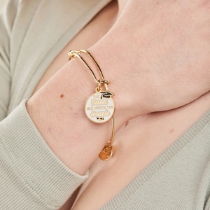 Bracelet ZSZL pour femme, classique, 'The Tassel Was Worth Hassle', charme de fête, pierre naturelle, serti de pierres, acier inoxydable, plaqué or 18 carats - Product Image 2