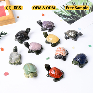 Vente flash - Figurine de tortue en cristal sculptée à la main, pierre de guérison, pour la décoration - Product Image 2