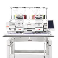 Nouvelle machine à broder plate à deux têtes, haute efficacité, machine à broder informatisée plate à grande vitesse à 2 têtes