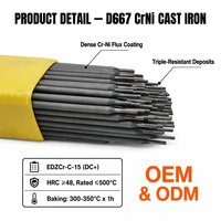 Électrode de revêtement D687 GB/T 984 en fonte à haute teneur en chrome pour conditions de travail à forte abrasion