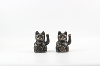 Statue Maneki Neko en résine vintage 120*80*140mm, figurine de chat porte-bonheur antique, décoration de table pour la maison