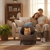 Bac à litière pour chat autonettoyant de grande taille 76L, faible bruit, commande par application Wifi, toilette automatique électrique intelligente pour chat