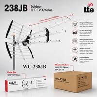 OEM/ODM 125KM Outdoor UHF 470-694MHz Yagi Digital HDTV Antenne mit hoher Verstärkung 12-18dB 4K Freeview 5G Filter Antenne Aluminium 1050mm