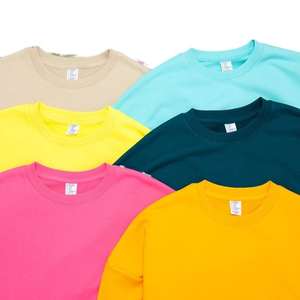 H5590 alta calidad bajo OEM MOQ venta al por mayor personalizado 370 Gsm 100% algodón sudaderas hombres mujeres cuello redondo sudaderas - Product Image 1