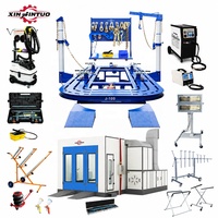 Xinjintuo Ensemble d'équipement de réparation de carrosserie automobile en acier tubulaire carré, Banc de redressage, Cabine de peinture, Solution d'atelier, Machine à tôlerie en acier au manganèse certifiée CE