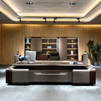 Bureau de direction haut de gamme, nouveau, moderne, simple, luxe léger, grand bureau en bois