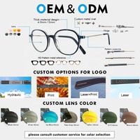 Montura de Gafas Ópticas de Acetato y Titanio Personalizada, Certificación CE, Ultraligera, No Más de 15g, Ideal para el Uso Diario, Ocio y Desplazamientos