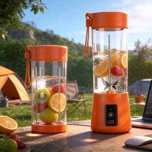 Blender automatique silencieux de 400 ml, 6 lames en acier inoxydable 304, portable pour la maison, le camping, le bureau - Product Image 1