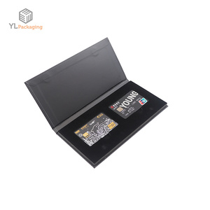 Scatola regalo magnetica personalizzata all'ingrosso in cartone rigido nero con inserto per <span class=keywords><strong>carte</strong></span> VIP aziendali - Product Image 1