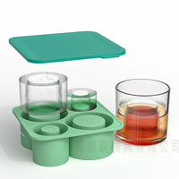 Vente en gros de gobelet écologique 2024 Ice Cube Drinkware Bar Accessoires-4 en 1 Can Cooler avec sublimation Bouteille d'eau Thermos