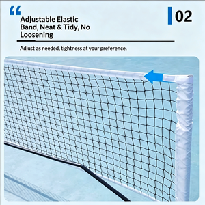 Filet de pickleball standard de 6,7 m avec roues, portable, installation rapide, <span class=keywords><strong>maille</strong></span> en polyester robuste, motif uni, pour compétition et entraînement - Product Image 4