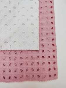 Évider tissé <span class=keywords><strong>français</strong></span> Guipure fantaisie Style plaine teint coloré Voile coton broderie tissu - Product Image 5