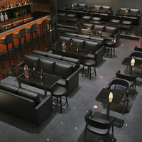Ensemble de mobilier de restaurant en gros d'usine : banquette en cuir et sièges pour tables et chaises de restaurant rapide et bar