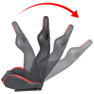 Sièges de course automobile réglables en cuir de haute qualité JIABEIR 1054B rouge, simulateur de conduite - Product Image 4